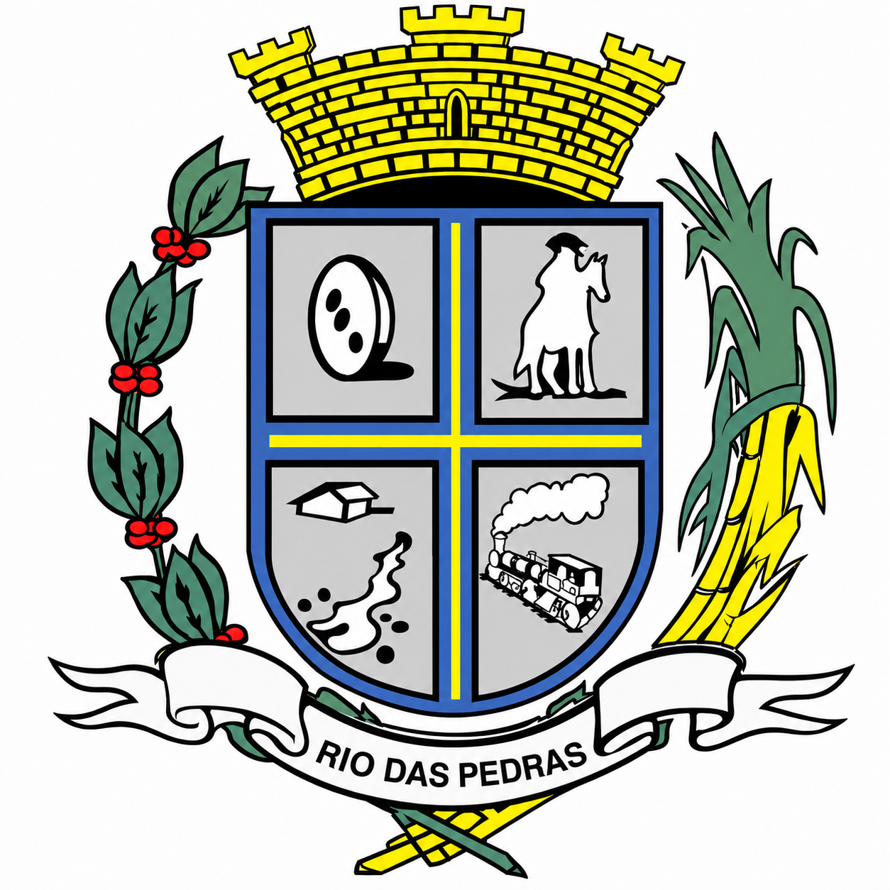 Brasão de Prefeitura Municipal de Rio das Pedras - SP
